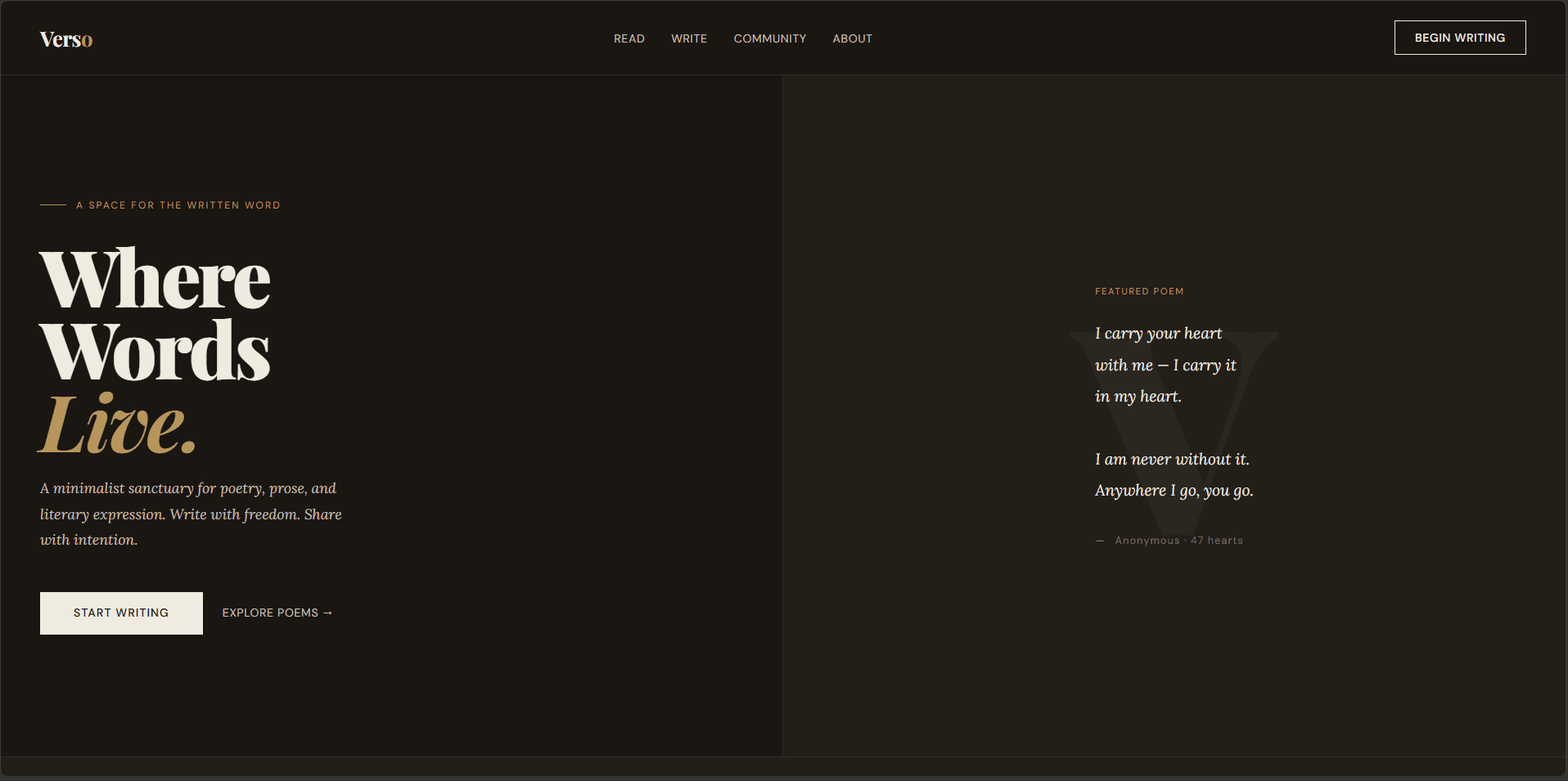 Verso screenshot